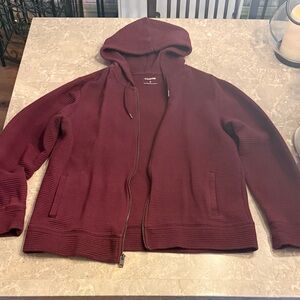 Champion Men's Maroon Zip-Up Sweater